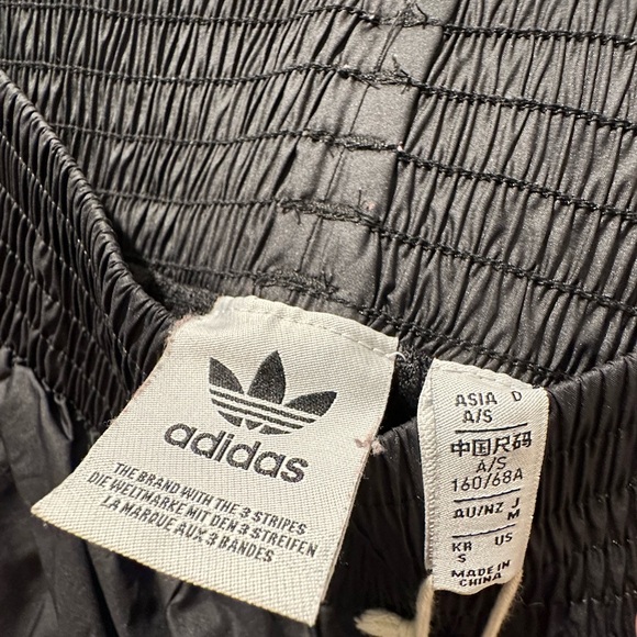 Adidas Originals Rare Multi Logo Moto Track Pants Black A/S Oversized Fit - Picture 4 of 5